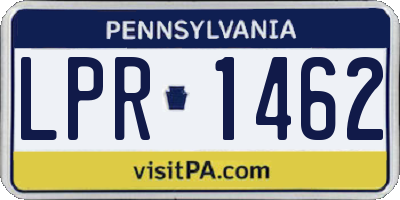 PA license plate LPR1462