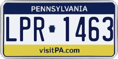 PA license plate LPR1463