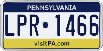 PA license plate LPR1466