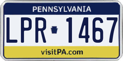 PA license plate LPR1467