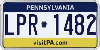 PA license plate LPR1482