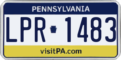 PA license plate LPR1483