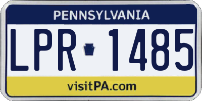 PA license plate LPR1485