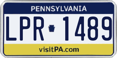 PA license plate LPR1489
