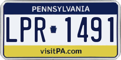 PA license plate LPR1491