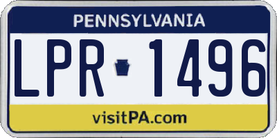 PA license plate LPR1496