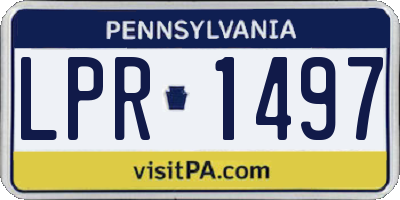 PA license plate LPR1497