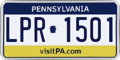 PA license plate LPR1501