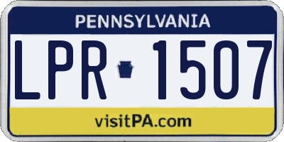PA license plate LPR1507