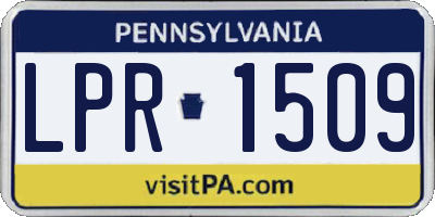 PA license plate LPR1509