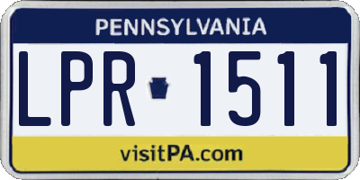 PA license plate LPR1511