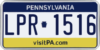 PA license plate LPR1516