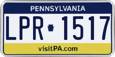PA license plate LPR1517