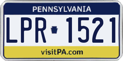 PA license plate LPR1521