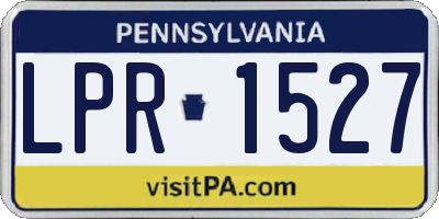 PA license plate LPR1527
