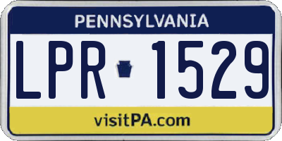 PA license plate LPR1529