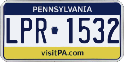 PA license plate LPR1532