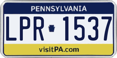 PA license plate LPR1537