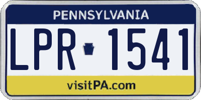 PA license plate LPR1541