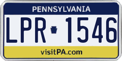 PA license plate LPR1546