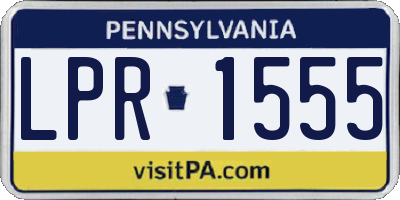 PA license plate LPR1555