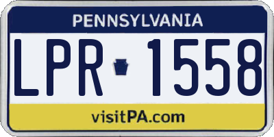 PA license plate LPR1558