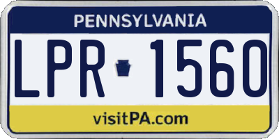 PA license plate LPR1560
