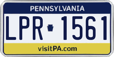 PA license plate LPR1561