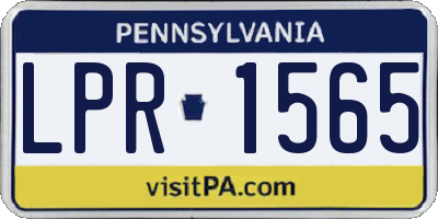 PA license plate LPR1565