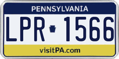 PA license plate LPR1566