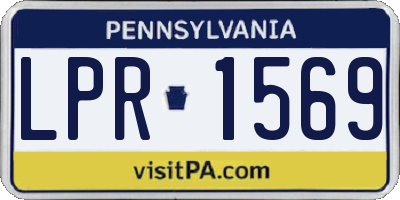 PA license plate LPR1569