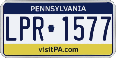 PA license plate LPR1577