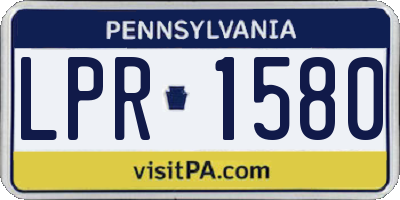 PA license plate LPR1580