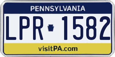 PA license plate LPR1582
