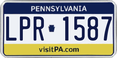 PA license plate LPR1587