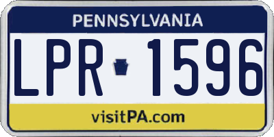 PA license plate LPR1596