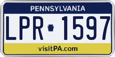 PA license plate LPR1597