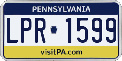 PA license plate LPR1599