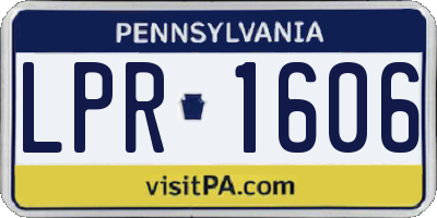 PA license plate LPR1606
