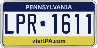 PA license plate LPR1611