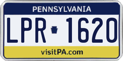 PA license plate LPR1620