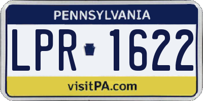 PA license plate LPR1622