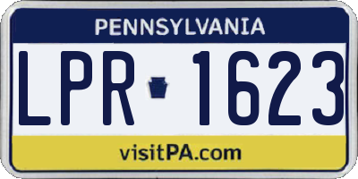 PA license plate LPR1623