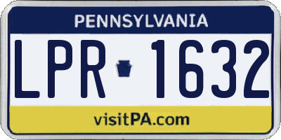 PA license plate LPR1632