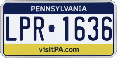 PA license plate LPR1636