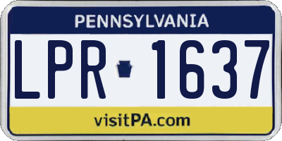 PA license plate LPR1637