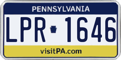 PA license plate LPR1646