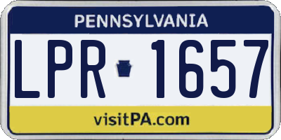 PA license plate LPR1657