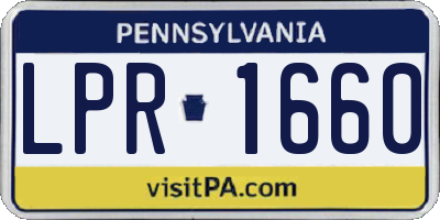 PA license plate LPR1660