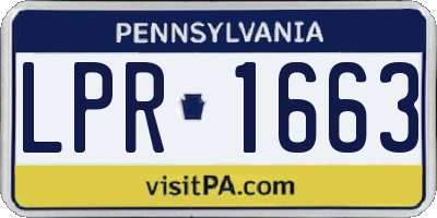 PA license plate LPR1663